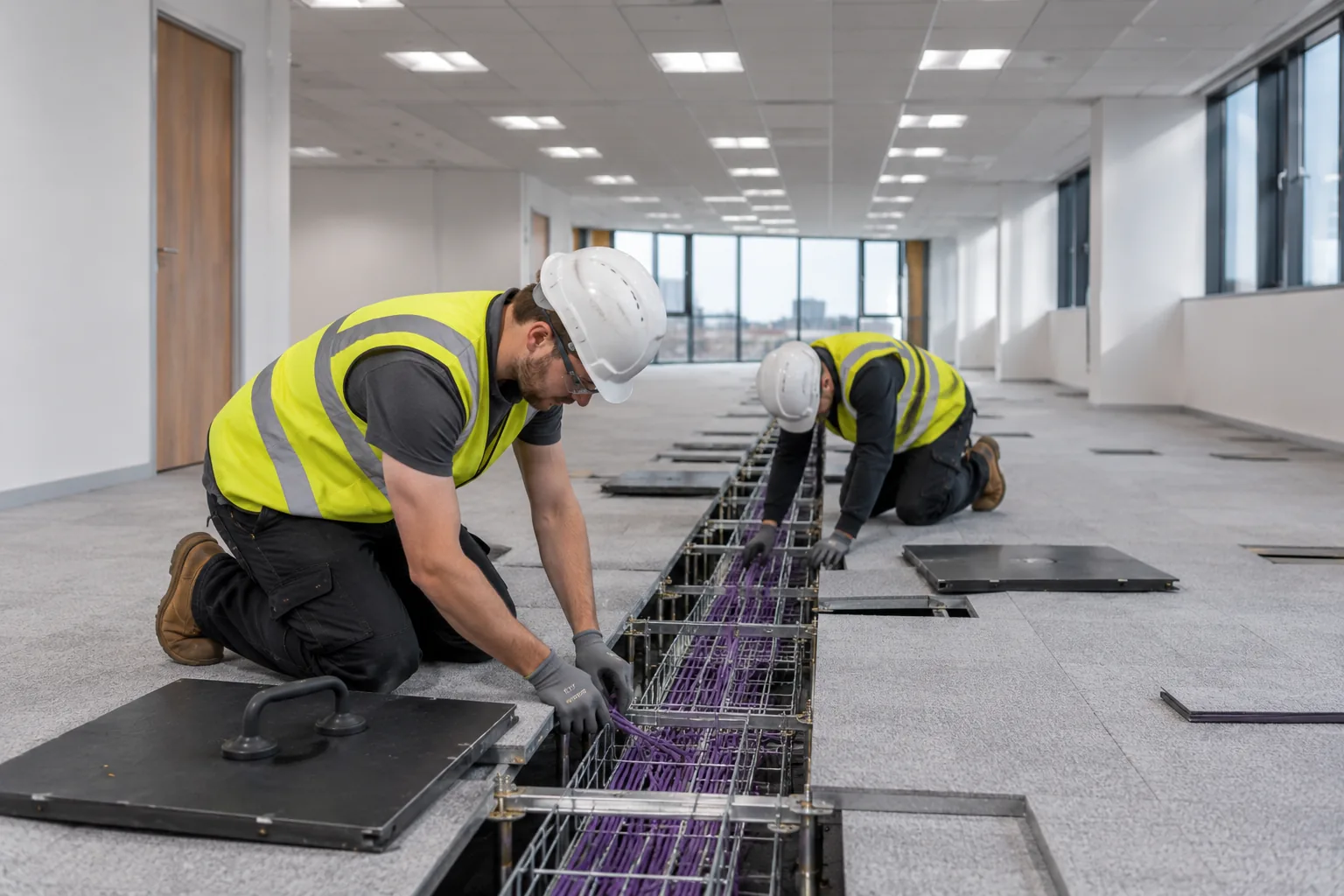 The Lincoln, Manchester cabling installation