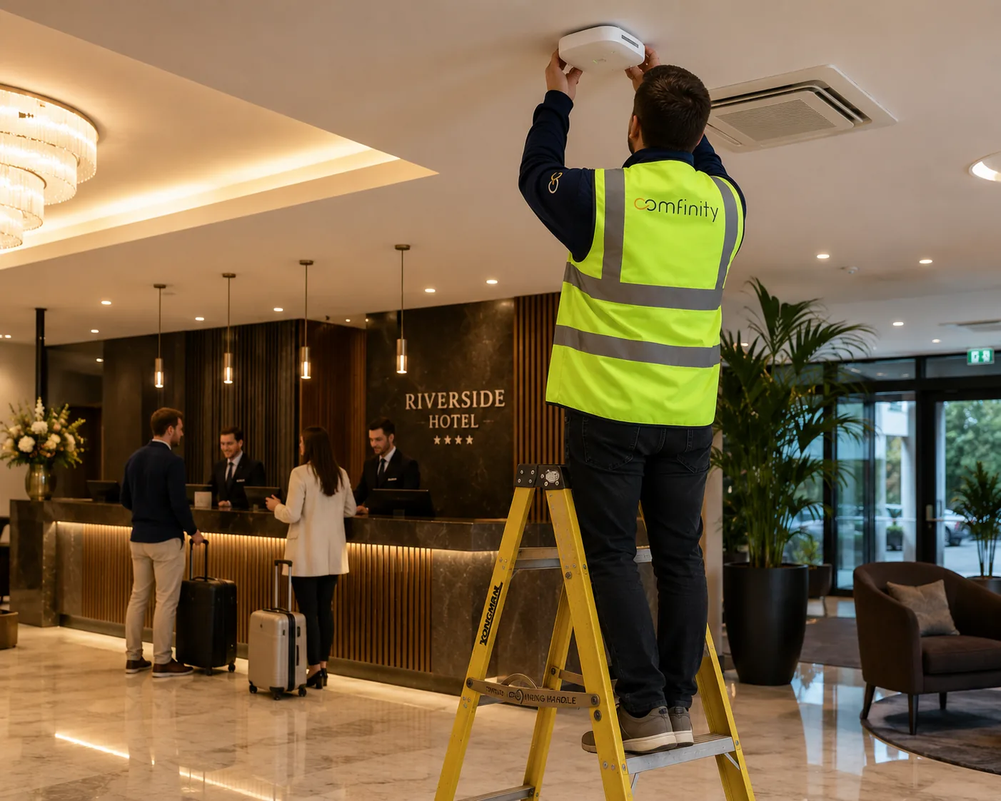 Santos Higham Farm Hotel cabling installation